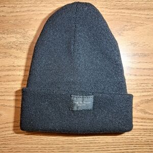 Rag & Bone Black Knit Beanie